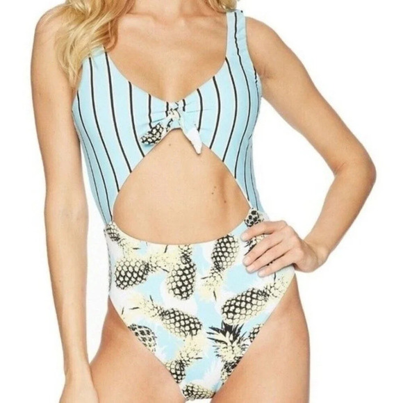 The Bikini Lab Pineapple one piece bathing suit, size Medium - Picture 1 of 3